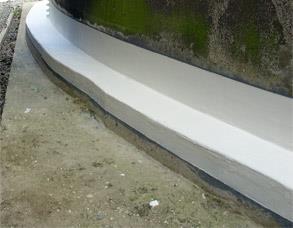 Tank base sealed with Belzona 3111 (Flexible Membrane)