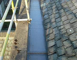 Completed gutter repair using Belzona 3111 (Flexible Membrane)